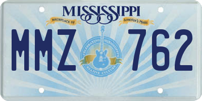 MS license plate MMZ762
