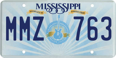 MS license plate MMZ763