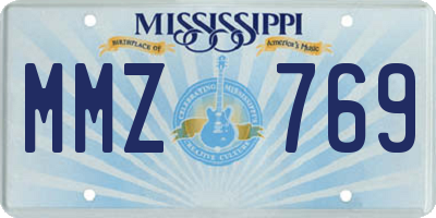 MS license plate MMZ769