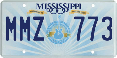 MS license plate MMZ773