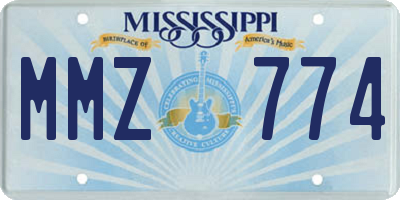 MS license plate MMZ774
