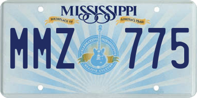 MS license plate MMZ775