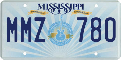 MS license plate MMZ780