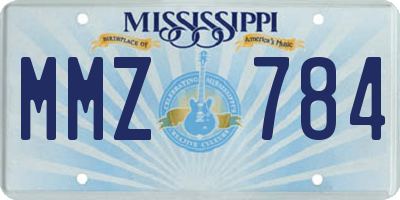 MS license plate MMZ784