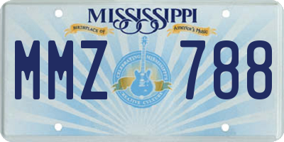 MS license plate MMZ788