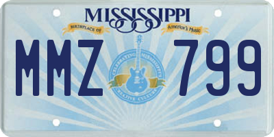 MS license plate MMZ799