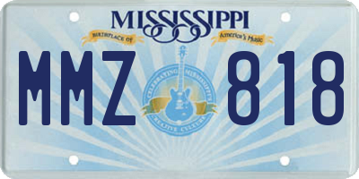 MS license plate MMZ818