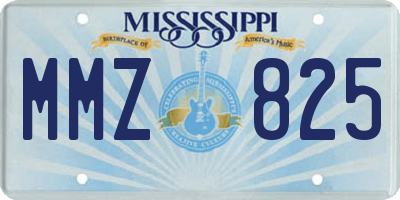 MS license plate MMZ825