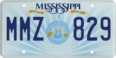 MS license plate MMZ829