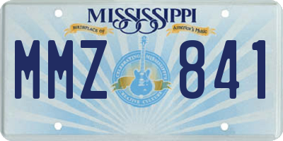 MS license plate MMZ841