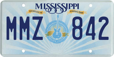 MS license plate MMZ842