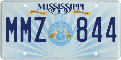 MS license plate MMZ844