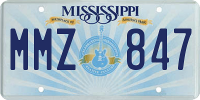 MS license plate MMZ847