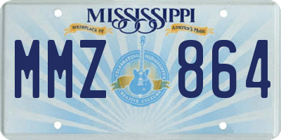 MS license plate MMZ864