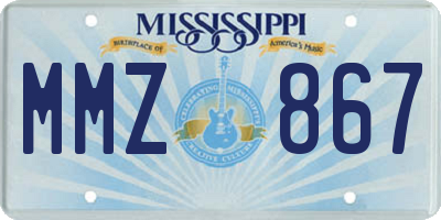 MS license plate MMZ867