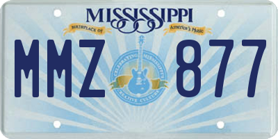 MS license plate MMZ877