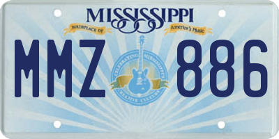MS license plate MMZ886