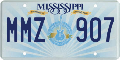 MS license plate MMZ907
