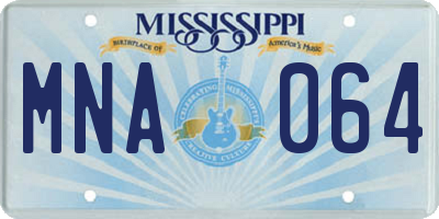 MS license plate MNA064