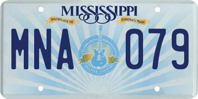 MS license plate MNA079