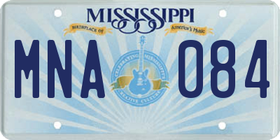 MS license plate MNA084