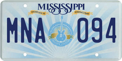 MS license plate MNA094