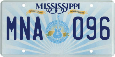 MS license plate MNA096