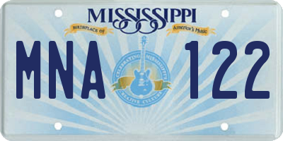 MS license plate MNA122