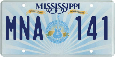 MS license plate MNA141