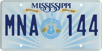 MS license plate MNA144