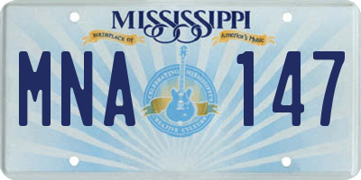 MS license plate MNA147