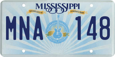 MS license plate MNA148