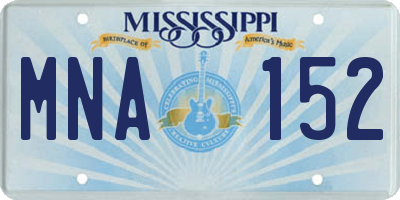MS license plate MNA152