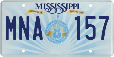 MS license plate MNA157