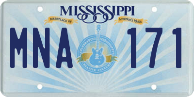 MS license plate MNA171