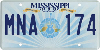 MS license plate MNA174