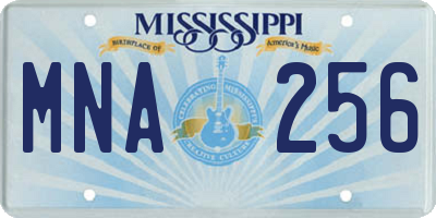MS license plate MNA256