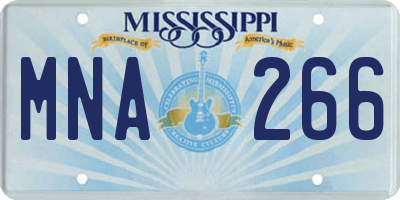MS license plate MNA266