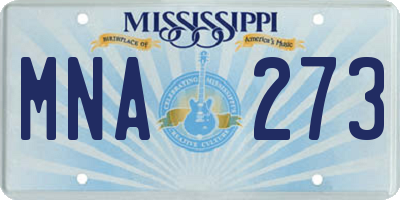 MS license plate MNA273