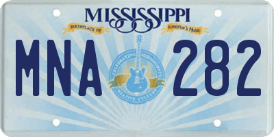 MS license plate MNA282