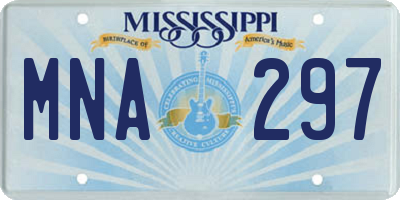 MS license plate MNA297