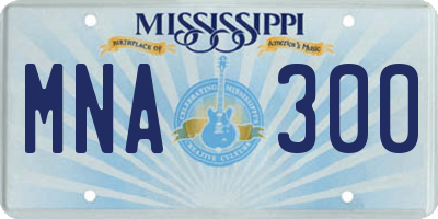 MS license plate MNA300