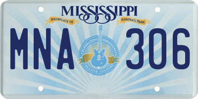 MS license plate MNA306
