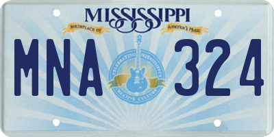 MS license plate MNA324