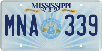 MS license plate MNA339