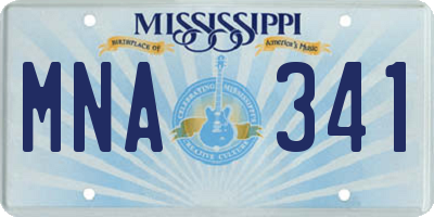 MS license plate MNA341