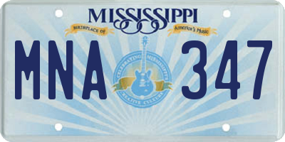 MS license plate MNA347