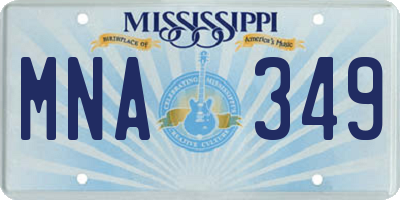 MS license plate MNA349