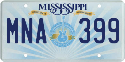 MS license plate MNA399