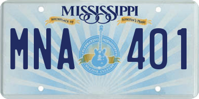 MS license plate MNA401